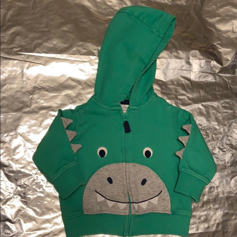 3 Month Dinosaur Zip-Up Hoodie